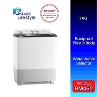 Sharp Semi-Auto Washing Machine EST7015 (7kg) / Toshiba SEMI AUTO WASHER VH-H85MM (7.5kg) — Mesin Ba