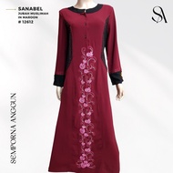JUBAH MUSLIMAH - Bersulam, 9 warna | SANABEL #12612