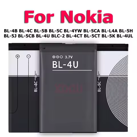 BL-4C BL-5C BL-5K BL-4CT Battery For Nokia 2630 6100 5140 1100 1110 5230 N72 3310 5630 3720 N85 Lumi