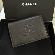Chanel 黑色荔枝皮 卡包