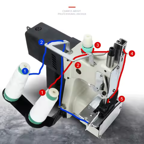 GK9-925 Double Line Portable Electric Sewing Machine Rice Flour Sealing Machine