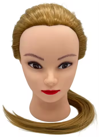 75cm Straight Hair Hairdressing Synthetic Training Mannequins Head For Makeup Hair Braiding Practice