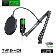 ไมโคโฟน Professional condenser microphone Chipset EGA TYPE MC6 USB พร้อมขาตั้ง ใช้งานง่าย สินค้าประกัน 2 ปี