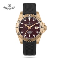 BODERRY Mens Bronze Diver Automatic Watches Top Brand Luxury Clock 100M Waterproof Wristwatch Sport