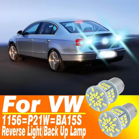 2pcs P21W BA15S LED Reverse Light Bulb Lamp Canbus For VW Passat B5 B5.5 B6 Polo 6n 6r 9n Touran Gol