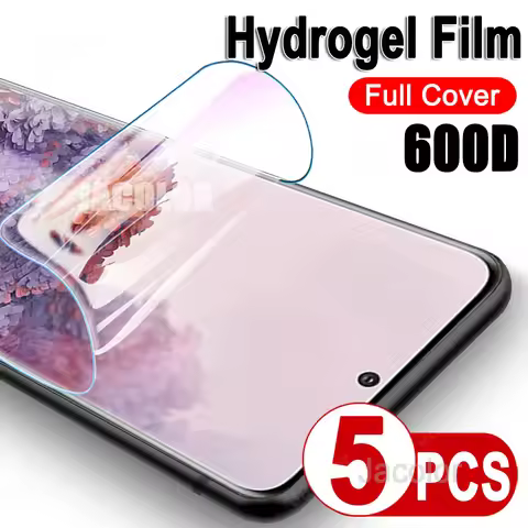5PCS Safety Film For Samsung S21 Ultra S20 Plus S21+ S20+ Screen Gel Protector Hydrogel Film Samsun 