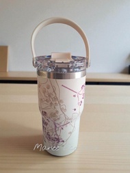 แก้วเก็บความเย็น ลายใบไม้ธรรมชาติ Eco-print 600ml.