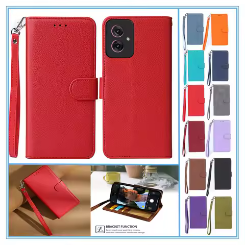 For Motorola G55 5G Case Housing Leather Flip Wallet Case Etui Motorola Moto G15 Phone Case Motorola