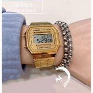 CASIO CASIO Retro Small Gold Watch JONY-J Same Small Square Watch Unisex Electronic Men Women A168WG