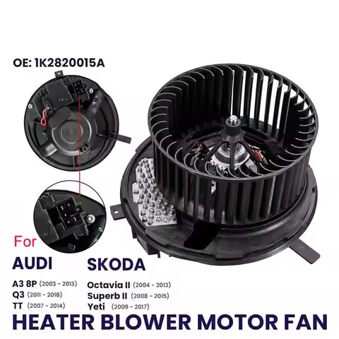 HEATER BLOWER MOTOR FAN FOR AUDI A3 8P Q3 TT MK2 SKODA OCTAVIA SUPERB MK2 YETI