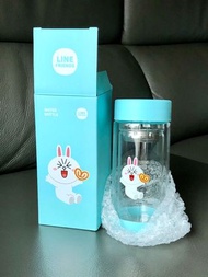 全新 Line Friends Cony 雙層玻璃茶隔杯
