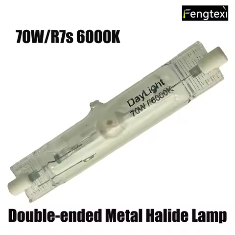 Double-ended Metal Halide Lamp 70W R7S 6000K 118MM Length 0.98A Daylight Color