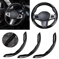[Prs] 3Pcs 38cm Carbon Fiber Car Steering Wheel Cover Non-slip Protective Cover Segmented Car Stylin