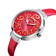 Jam Tangan wanita Analog SKMEI 9160 Red Water Resistant 30m