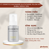 Bộ Serum Bọt dưỡng da VT COSMETICS 70 ml – Yellow (Niacinamide+Glutathione) Mint (PDRN+HA) Pink (Ret