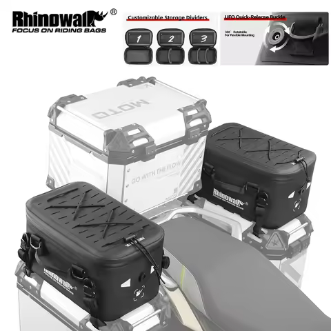 Rhinowalk Motorcycle Case Box Bag 16L Waterproof Side Tail Pannier Box Motor Accessories For BMW Adv