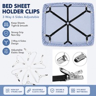 3 Way 6 Sides Adjustable Bed Sheet Belt Clips Non-Slip Bedsheet Clip Bed Corner Holder