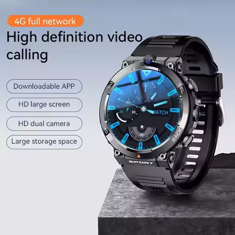 Men Smart Watch 4G 5G Relojes 2+16G WiFi GPS Dual Camera Video Call Sim Card 900mAh Battery Social A