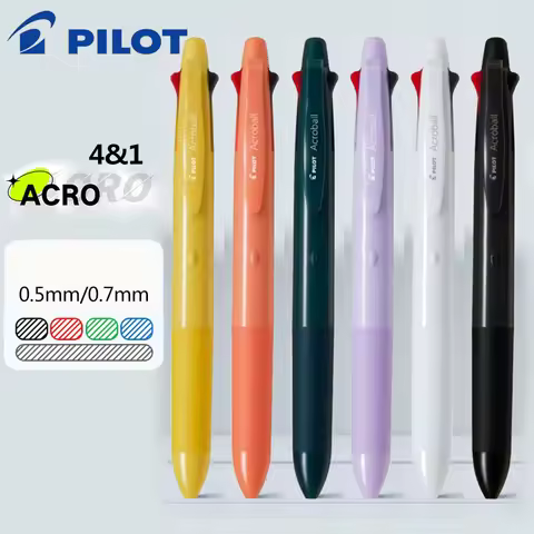 1pcs New Japan PILOT Acro Ballpoint Pen Multi-color 4+1 Multifunctional Mechanical Pencil 0.7/0.5mm 