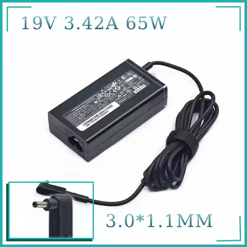 19V 3.42A 65W 3.0*1.1mm Laptop AC Power Adapter Charger For ACER Aspire S3 S5 S7 New P3 Iconia C740 