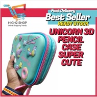 🔥Ready Stock🔥 Unicorn 3D Bekas Pensel Besar 2 Zip Alat Tulis / Skylar Unicorn 3D 2 Zip Hard Top Penc