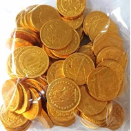 Euro Mini Gold Coin Chocolate Made in Netherlands Diameter 2.8cm. 3.8cm.1.65cm Mini Gold Coin Small 