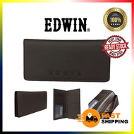 EDWIN ORIGINAL GENUINE LEATHER LONG WALLET MEN WOMEN DOMPET BEG DUIT WALLET PANJANG KULIT BRANDED PR