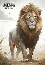 Agenda Scolaire Lion: Organisateur et Planificateur Journalier 2 Jours Par Page | Français