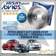 AISIN ADVICS Heavy Duty Perodua Kelisa / Kenari / Viva Brake Drum ( REAR )