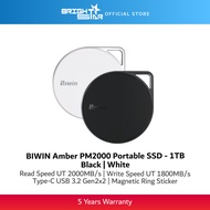 BIWIN Amber PM2000 Portable SSD 1TB - Black/White