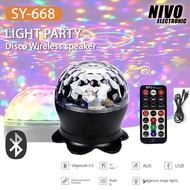 SY668 Disco Wireless Speaker with Party Lights and Remote Control  LED Light Party Disco