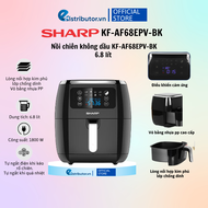 Sharp Air Fryer Electric Multifunction Cooker 6.8L/6L with Rapid Air Technology - Touch & Knob Contr