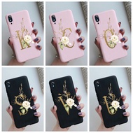 Vivo 2015 Case Simple luxury Black Pink Matte Letter Painted Soft Silicone Phone Casing for Vivo2015