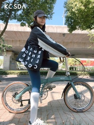 Kosda Ultra Lightweight Folding Road Bicycle Mother-Child Bike 22 Inch Women's Model with Child Carr