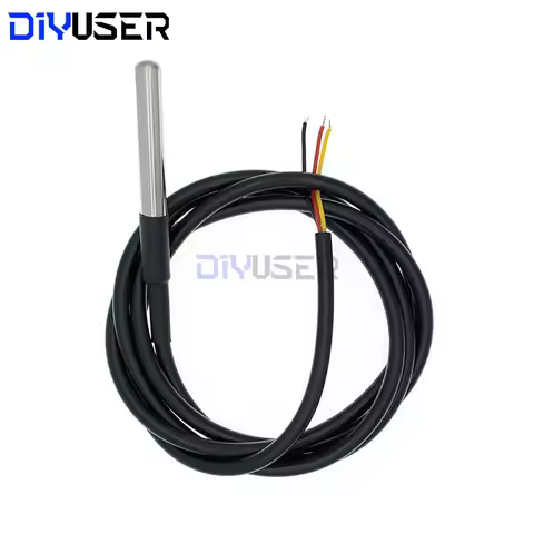 DIYUSER DS1820 Stainless steel package Waterproof DS18b20 temperature probe temperature sensor 18B20
