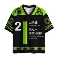 Tokyo Harajuku Harukas Aoyama Black Green 3D Print Breatha Quick-dry Men WomenT-shirt Street Casual 