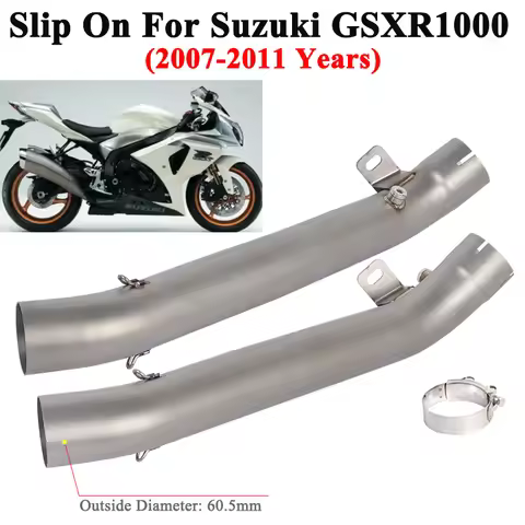 Slip On For SUZUKI GSXR1000 GSXR 1000 K8 K9 2007 - 2011 Motorcycle Exhaust Escape Stainless Steel Li