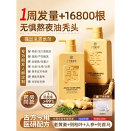 Ginger Shampoo Anti-Fixing Hair Oil Control Fluffy Anti-Dandruff Shampoo Men Women Side Cypress Leaf