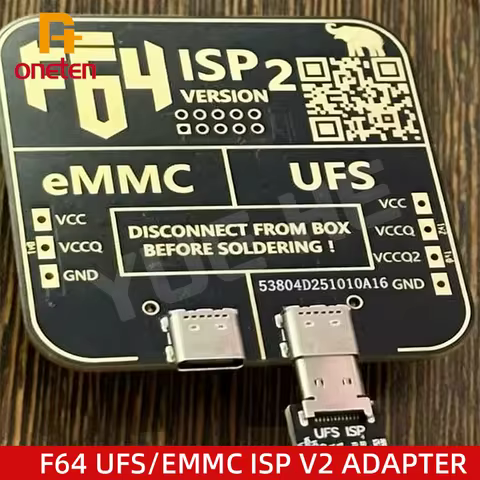 Flash 64 Ultra F64 Box UFS & EMMC ISP V2 Adapter with Flex Cable Set No Host for Electronics Repair 