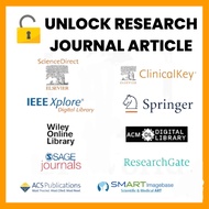 Research Paper Journal Article (Science Direct | ResearchGate | Springer | IEEE Xplore | SAGE | JSTO