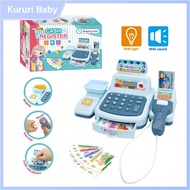 Kids Cash Register Toys Cashier Machine Toy Simulated Supermarket Register Casher Pretend Play Gifts