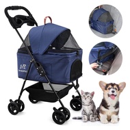 Pet Stroller 3in1 Detachable Pet Stroller Travel Trolley Removable Basket Dog Strollers for Small Do