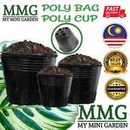 1Pc UV Protection Poly Bag /Poly Cup/Nursery Plantation Plastic/Plastik Semaian Benih Seed/Polibag Fertigasi/Tanah Hitam