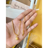24k gold plated pepper chain necklace