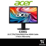 [NEW MODEL] Acer E200Q 19.5" HD+ Backlit LED Monitor ( HDMI & VGA)