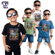 Boys' T Shirts 2-11 Years Cute Cartoon T Shirts Anomali Italian Brainrot Baju Budak Kanak