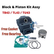 TB43/TL43/TU43/BG430 Cylinder Block Piston Complete Set Block Mesin Rumput Block Hitam