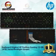 Keyboard Laptop Original Hp Pavilion Gaming 15-Dk 15-Ec Bl (Green)