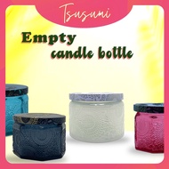 [Empty Candle Jar]  Glass Candle Scented 120ml Set Lilin Botol Kaca Kosong Aroma Minyak Terapi Wangi Pati