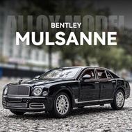 1:24 Bentley Mulsanne Alloy Diecasts & Toy Vehicles Model Sound and light Pull back Car Toys For Kid